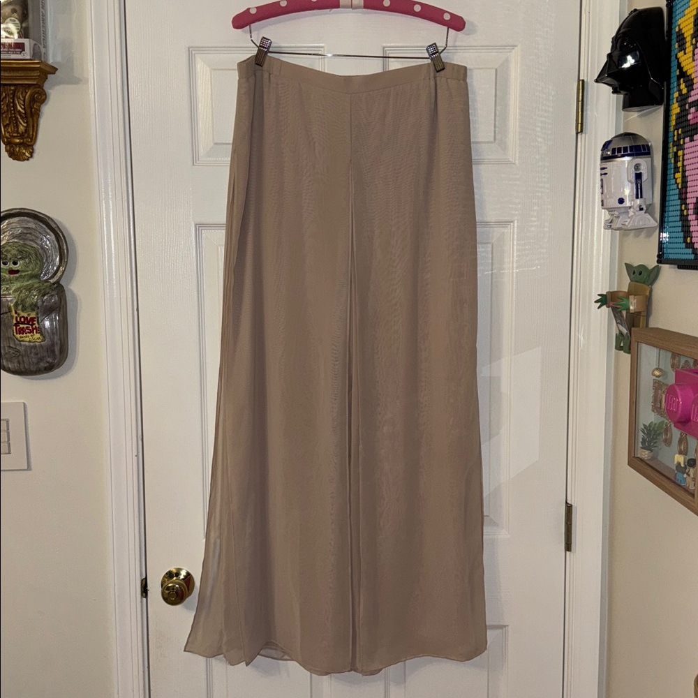 Vintage Tan Formal Evening Dress Pants